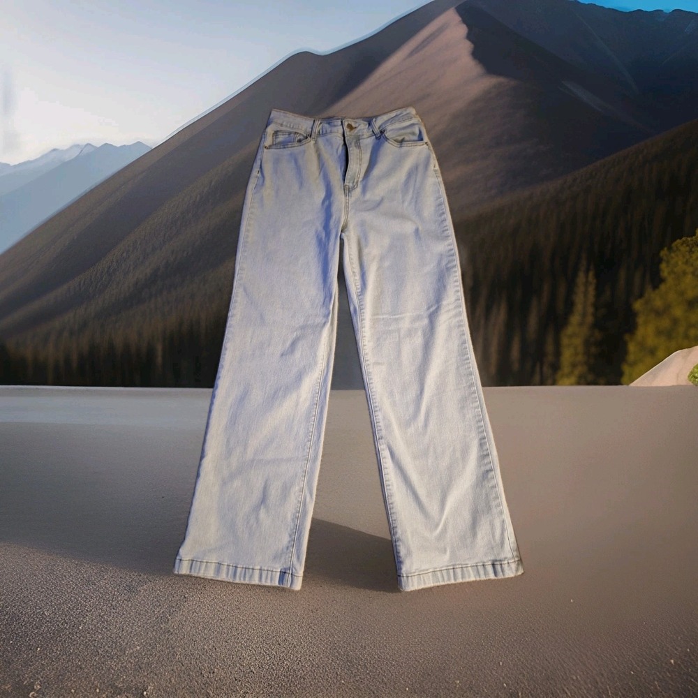VTG Classic Ettelo Light Blue Denim Collection Jeans Womens SZ 14 Inseam 30 0088